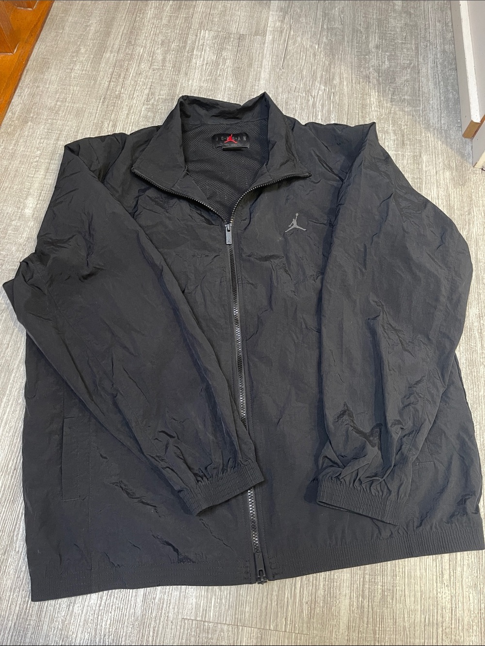 Jordan Black Full-Zip Windbreaker Jacket
